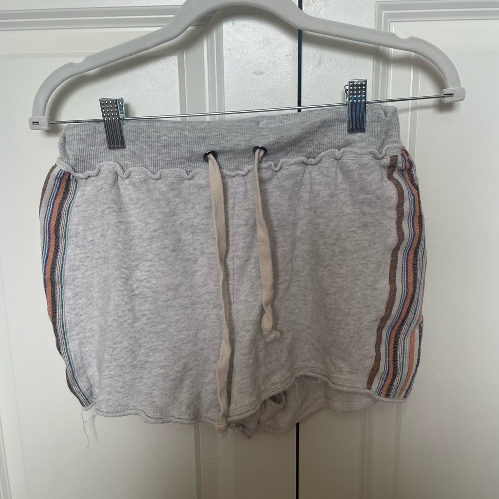 Grey and multicolor striped lounge shorts from Altered Sate, size small!